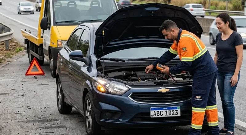 Auto socorro 24h em Americana – pane elétrica, mecânica e bateria fraca
